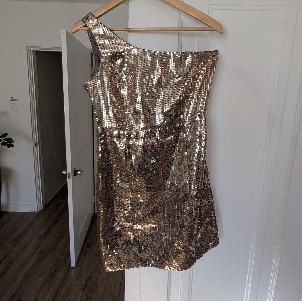 Vintage Forever 21 Sequin One-Shoulder Dress
